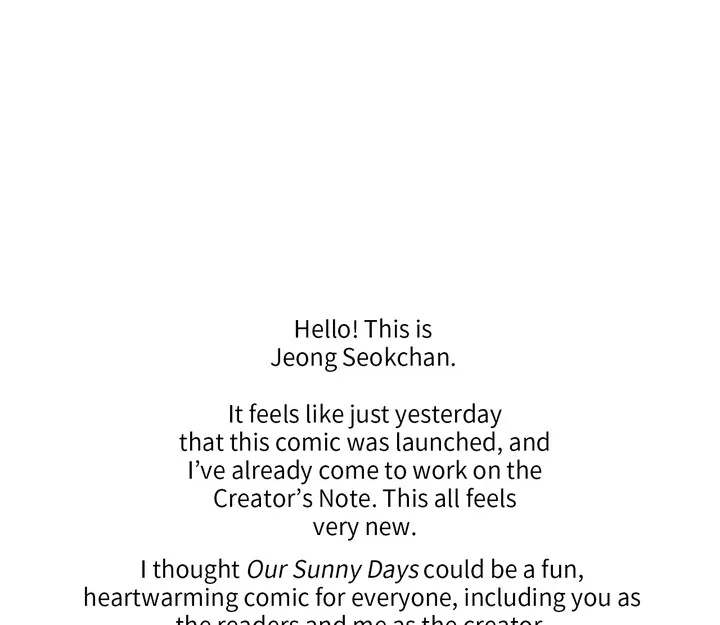 Our Sunny Days page 1